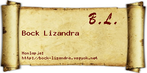 Bock Lizandra névjegykártya